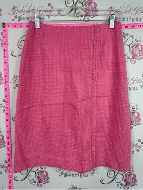 WANKO skirt tweed look  Pink Textured Pencil Skirt